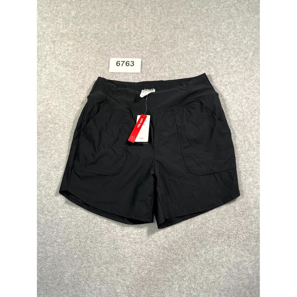 Baleaf Sports Athletic Shorts‎ Womens Medium Black Stretch UPF 50+ Elastic Waist